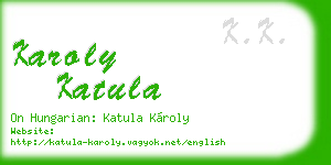 karoly katula business card